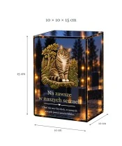 Znicz lustrzany LED na baterie — Kot — Na zawsze w naszych sercach - widok produktu