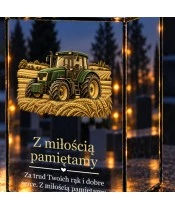 Znicz lustrzany LED na baterie — Traktor — Pamięć o rolniku - widok produktu