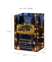 Znicz lustrzany LED na baterie — Traktor — Pamięć o rolniku - widok produktu