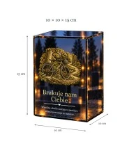 Znicz lustrzany LED na baterie — Dla rowerzysty — Brakuje nam Ciebie - widok produktu