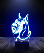 Lampka LED 3D Plexido Pies Sznaucer - 1