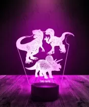 Lampka LED 3D Plexido Dinozaury