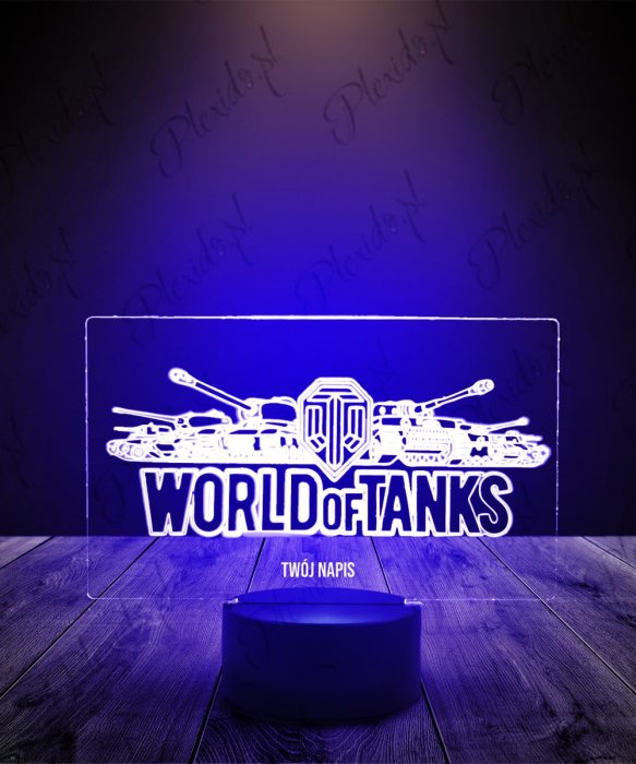 Lampka LED 3D Plexido World of Tanks