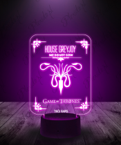 Lampka LED 3D Plexido Gra o Tron House Greyjoy - 1