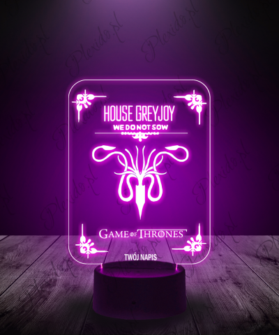 Lampka LED 3D Plexido Gra o Tron House Greyjoy - 1