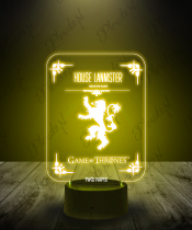 Lampka LED 3D Plexido Gra o Tron House Lannister - 3