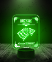 Lampka LED 3D Plexido Gra o Tron House Stark - 1