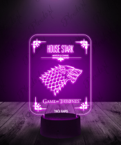 Lampka LED 3D Plexido Gra o Tron House Stark - 2