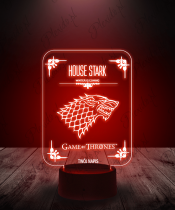 Lampka LED 3D Plexido Gra o Tron House Stark - 3