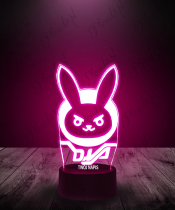 Lampka LED 3D Plexido Królik Overwatch - 3