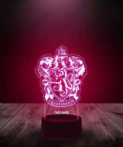 Lampka LED 3D Plexido Harry Potter Hogwart Gryffindor - 1