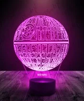 Lampka LED 3D Plexido Star Wars Gwiazda Śmierci