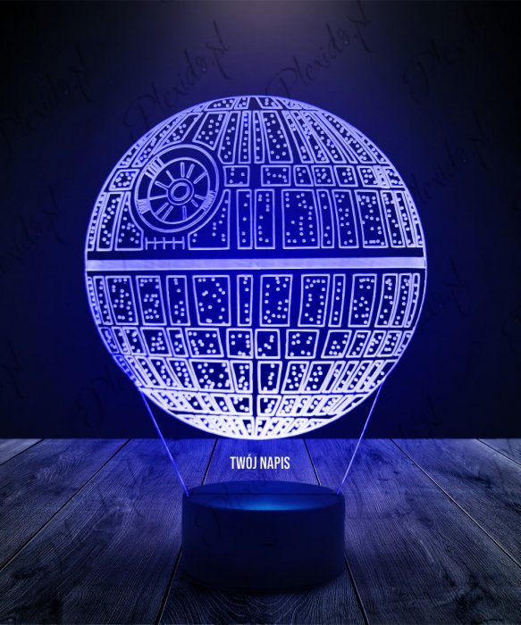 Lampka LED 3D Plexido Star Wars Gwiazda Śmierci