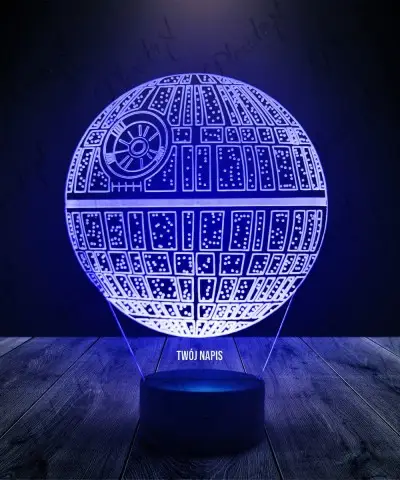 Lampka LED 3D Plexido Star Wars Gwiazda Śmierci