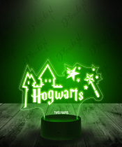Lampka LED 3D Plexido Harry Potter Hogwart Napis - 1