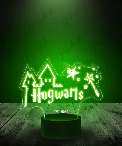 Lampka LED 3D Plexido Harry Potter Hogwart Napis - 1