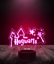 Lampka LED 3D Plexido Harry Potter Hogwart Napis - 2