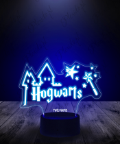 Lampka LED 3D Plexido Harry Potter Hogwart Napis - 3