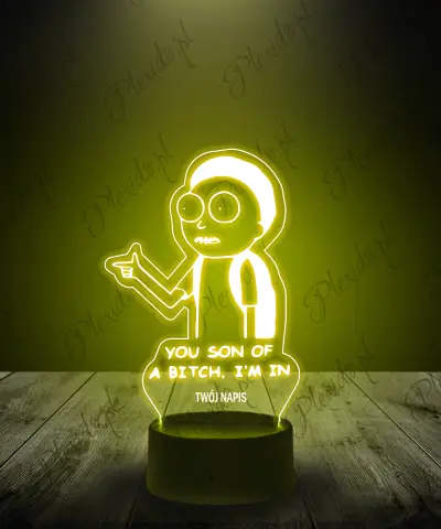 Lampka LED 3D Plexido Morty Napis - 1