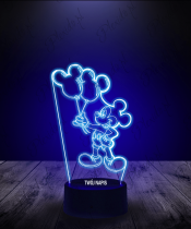 Lampka LED 3D Plexido Myszka Miki Balony - 1