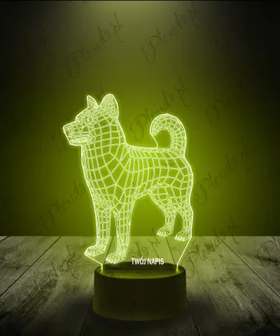 Lampka LED 3D Plexido Pies Alaskan Malamute - 1