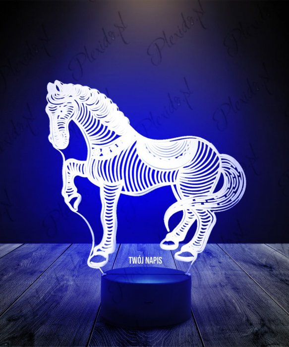Lampka LED 3D Plexido Koń