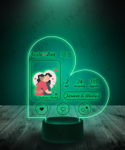 Lampka LED 3D Plexido Prezent na Walentynki Insta Love - 2