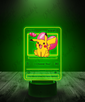 Lampka LED 3D Plexido Prezent na Walentynki Pikachu Wybieram Ciebie - 2