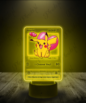 Lampka LED 3D Plexido Prezent na Walentynki Pikachu Wybieram Ciebie - 3