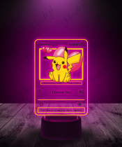 Lampka LED 3D Plexido Prezent na Walentynki Pikachu Wybieram Ciebie - 1
