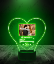 Lampka LED 3D Plexido Prezent na Walentynki Spotify w Sercu - 3