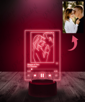 Lampka LED 3D Plexido Prezent na Walentynki Spotify Twoje Zdjęcie - 1