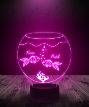 Lampka LED 3D Plexido Prezent na Walentynki Zakochane Rybki - 1