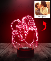 Lampka LED 3D Plexido Prezent na Walentynki Twoje Zdjęcie Miłość - 1