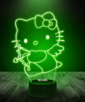 Lampka LED 3D Plexido Prezent na Walentynki Hello Kitty Cupid - 3