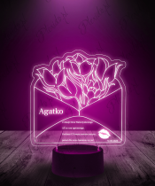 Lampka LED 3D Plexido Prezent na Walentynki List Miłosny - 2