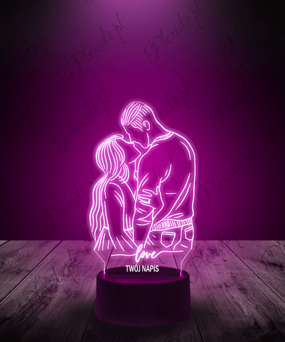 Lampka LED 3D Plexido Prezent Walentynki Zakochana Para - 3