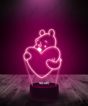 Lampka LED 3D Plexido Prezent na Walentynki Kubuś Puchatek - 3