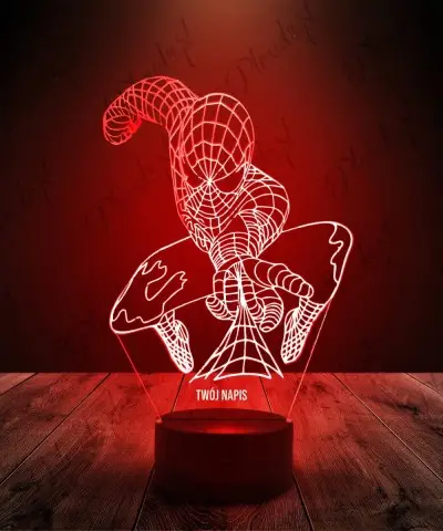 Lampka LED 3D Plexido Spider-Man