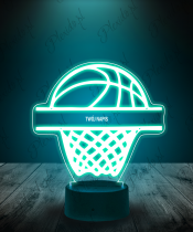 Lampka LED 3D Plexido Piłka Do Koszykówki - 1