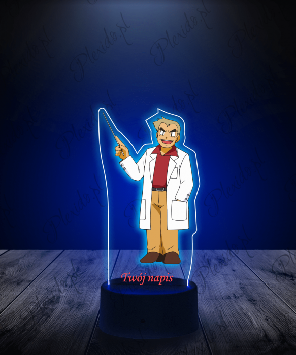 Lampka LED 3D Plexido z Nadrukiem Profesor Oak Pokemony - 1