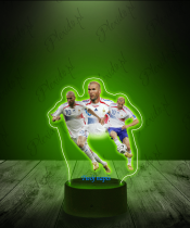 Lampka LED 3D Plexido z Nadrukiem Zinedine Zidane - 1
