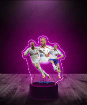 Lampka LED 3D Plexido z Nadrukiem Zinedine Zidane - 3