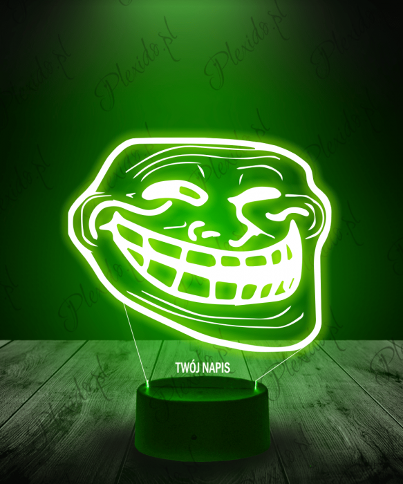 Lampka LED 3D Plexido Memy Mem Trollface - 1