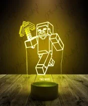 Lampka LED 3D Plexido Minecraft Alex