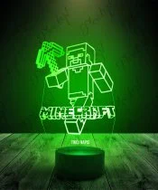 Lampka LED 3D Plexido Minecraft Wojownik