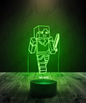 Lampka LED 3D Plexido Minecraft