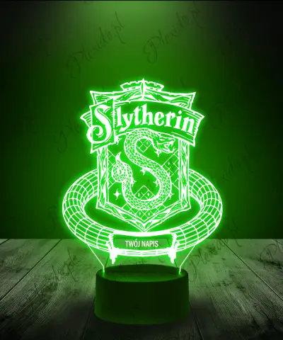 Lampka LED 3D Plexido Slytherin Pierścień - 1