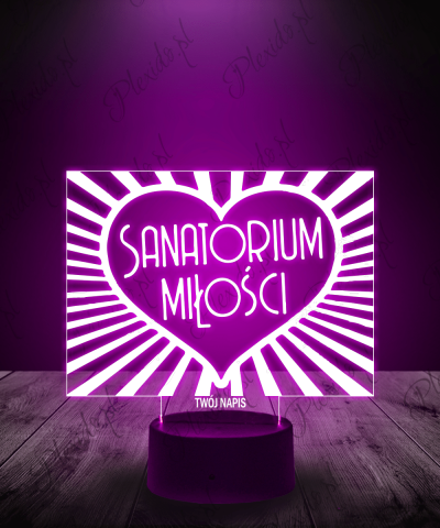 Lampka LED 3D Plexido Sanatorium Miłości - 1