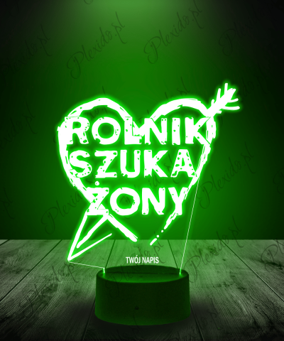 Lampka LED 3D Plexido Rolnik Szuka Żony - 3